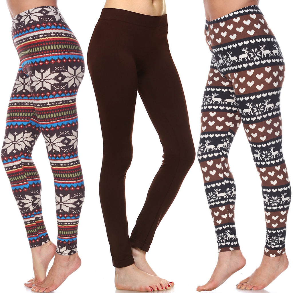 Slim Fit Pack of 3 Leggings (3 Color Asst Available)