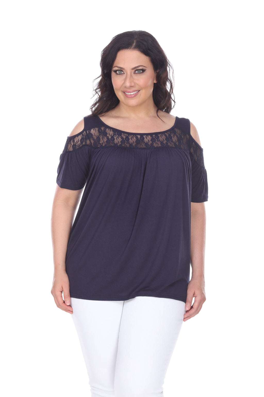 White Mark Women's Bexley Tunic Top - Plus (10 Colors Available)