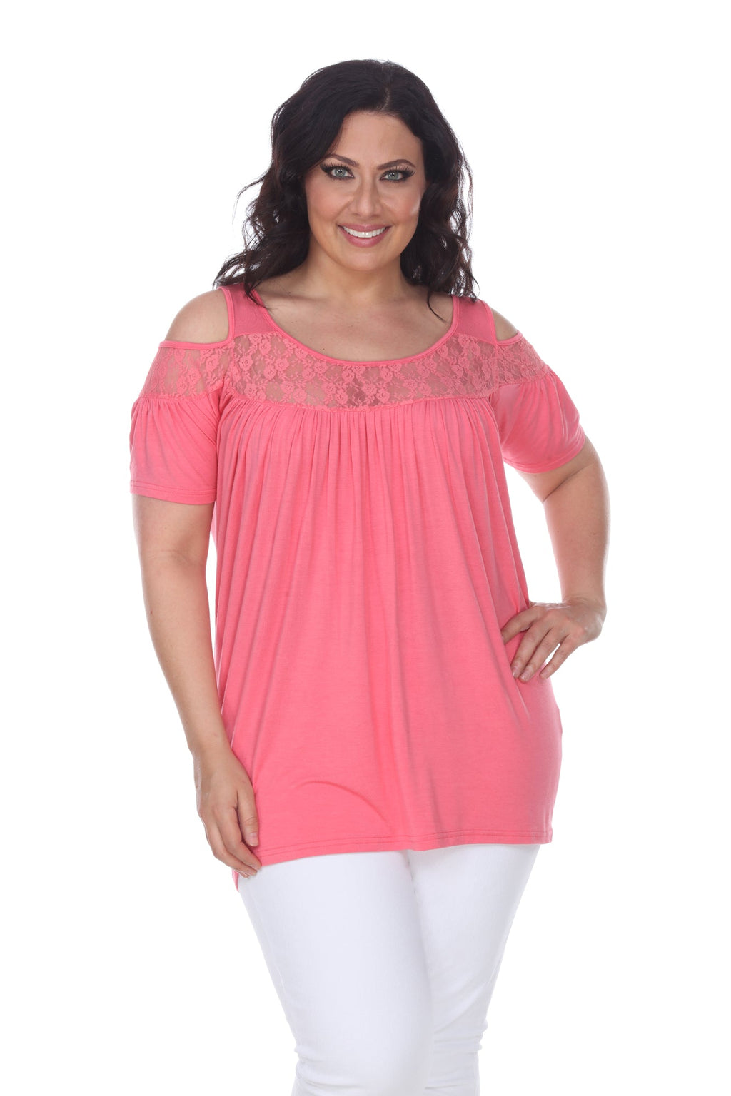 White Mark Women's Bexley Tunic Top - Plus (10 Colors Available)