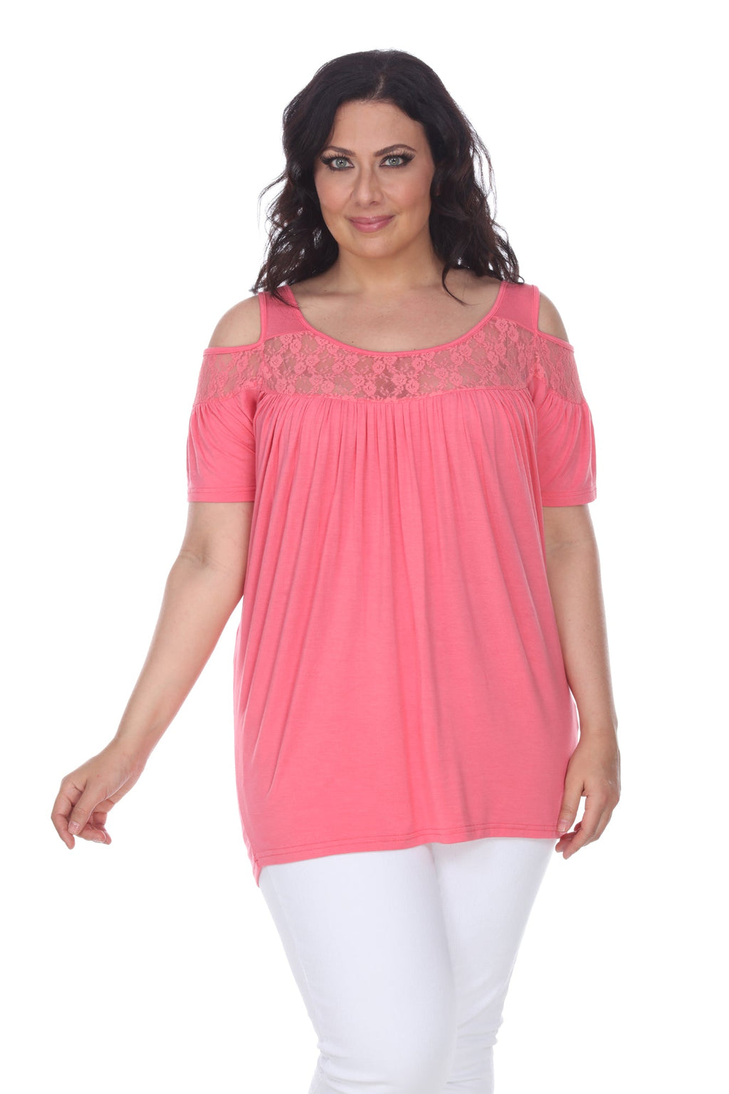 White Mark Women's Bexley Tunic Top - Plus (10 Colors Available)