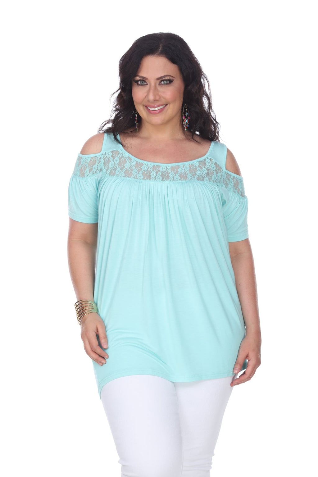 White Mark Women's Bexley Tunic Top - Plus (10 Colors Available)