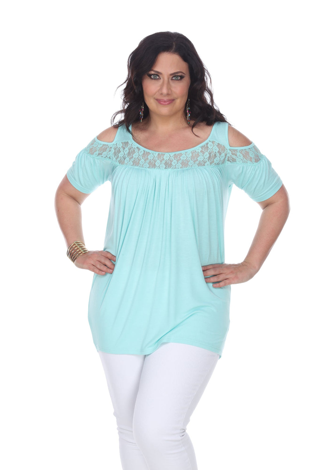 White Mark Women's Bexley Tunic Top - Plus (10 Colors Available)