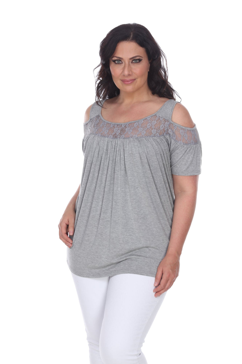 White Mark Women's Bexley Tunic Top - Plus (10 Colors Available)