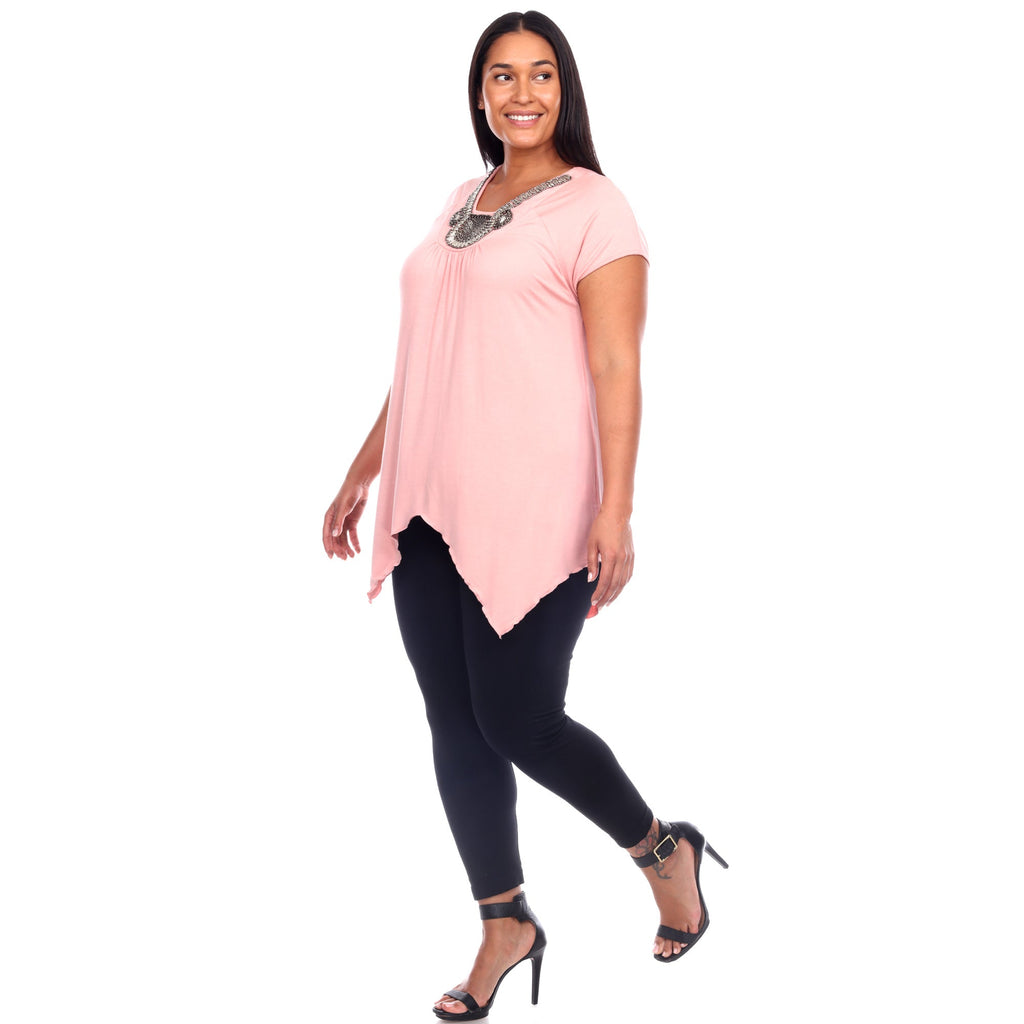 White Mark Women's Fenella Tunic Top - Plus