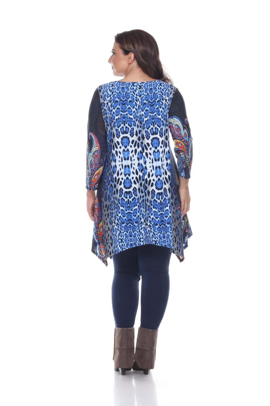 White Mark Women's Marlene Tunic Top - Plus (5 Colors Available)