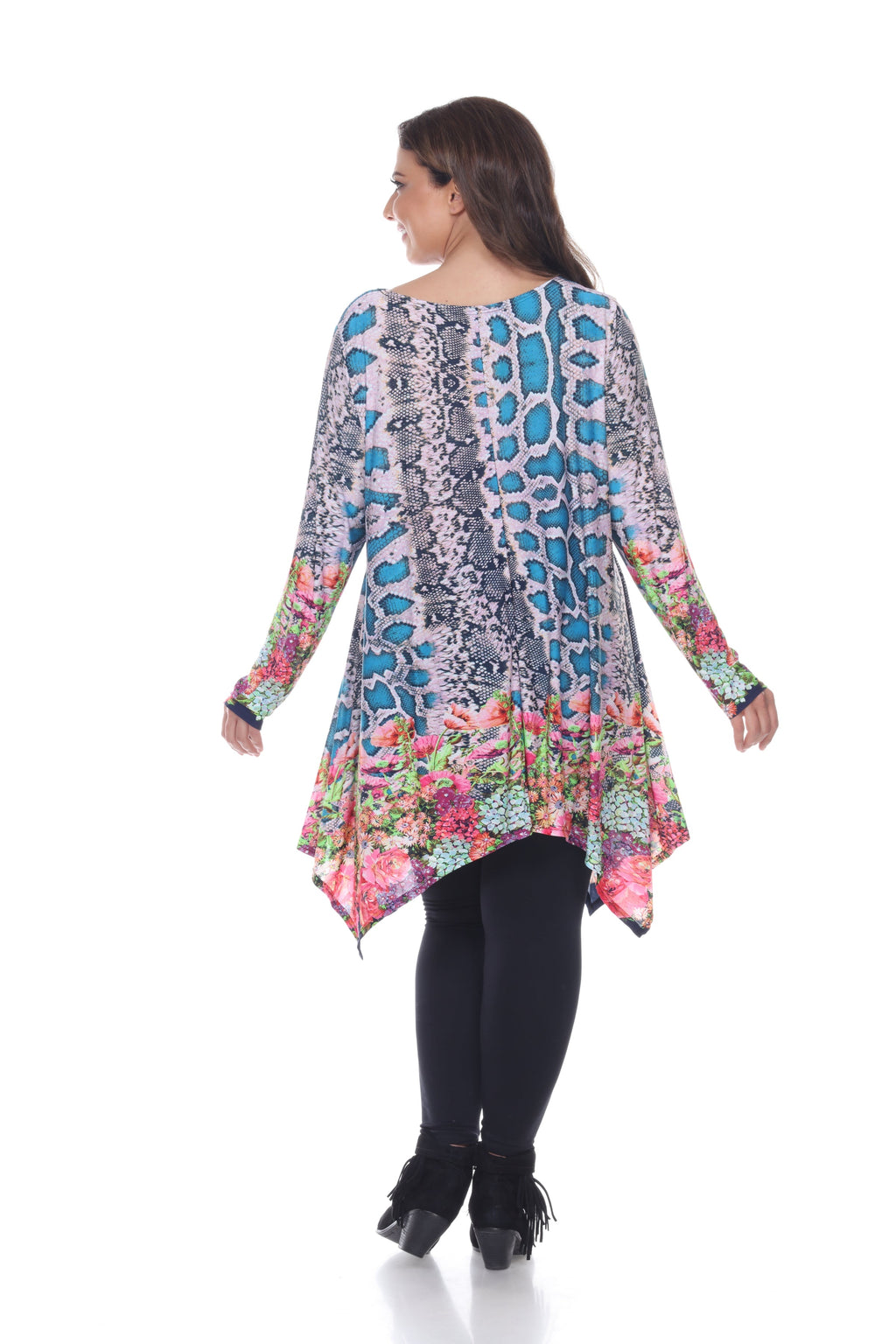 White Mark Women's Marlene Tunic Top - Plus (5 Colors Available)