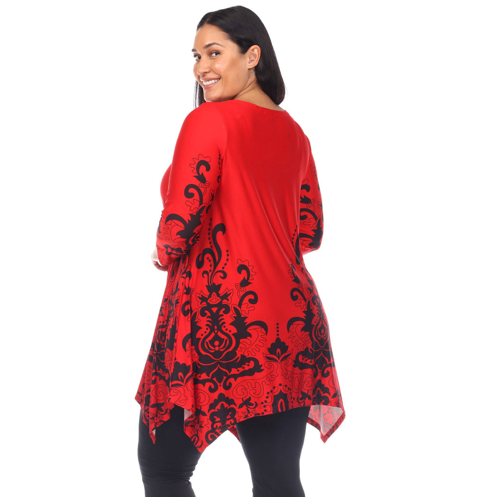 White Mark Women's Yanette Tunic Top - Plus (6 Colors Available)