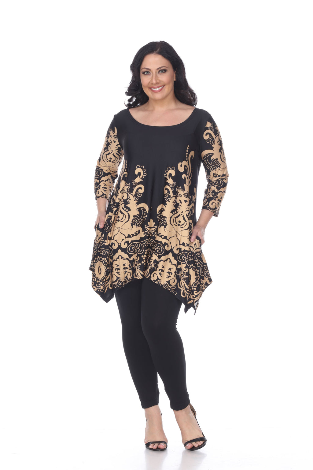 White Mark Women's Yanette Tunic Top - Plus (6 Colors Available)