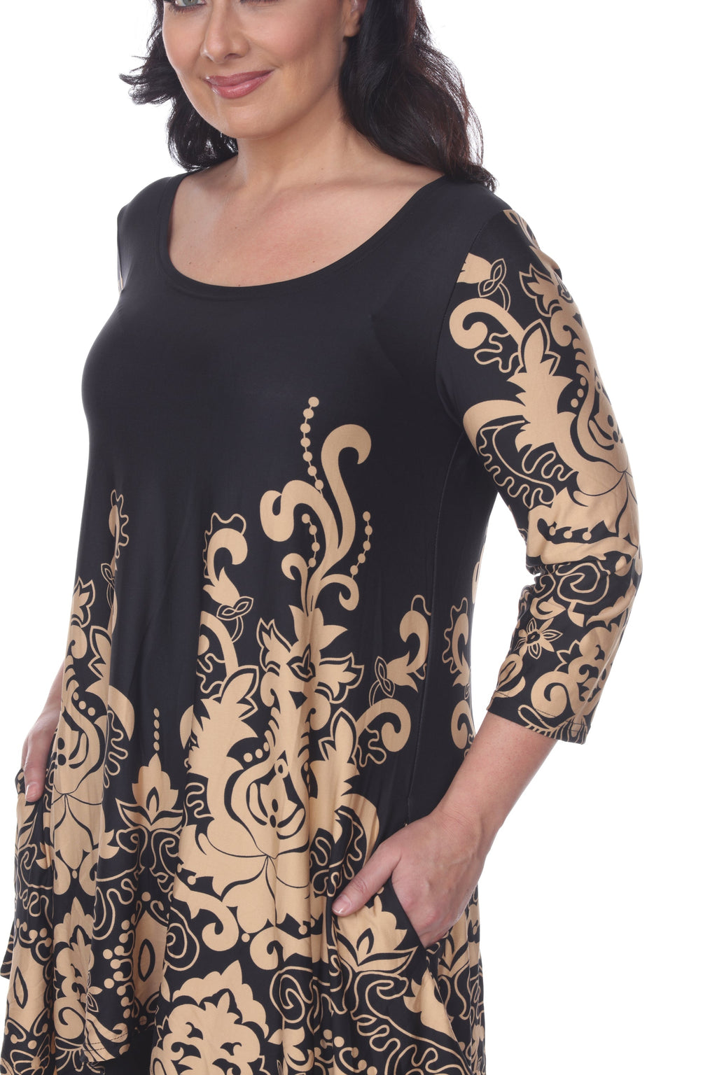 White Mark Women's Yanette Tunic Top - Plus (6 Colors Available)