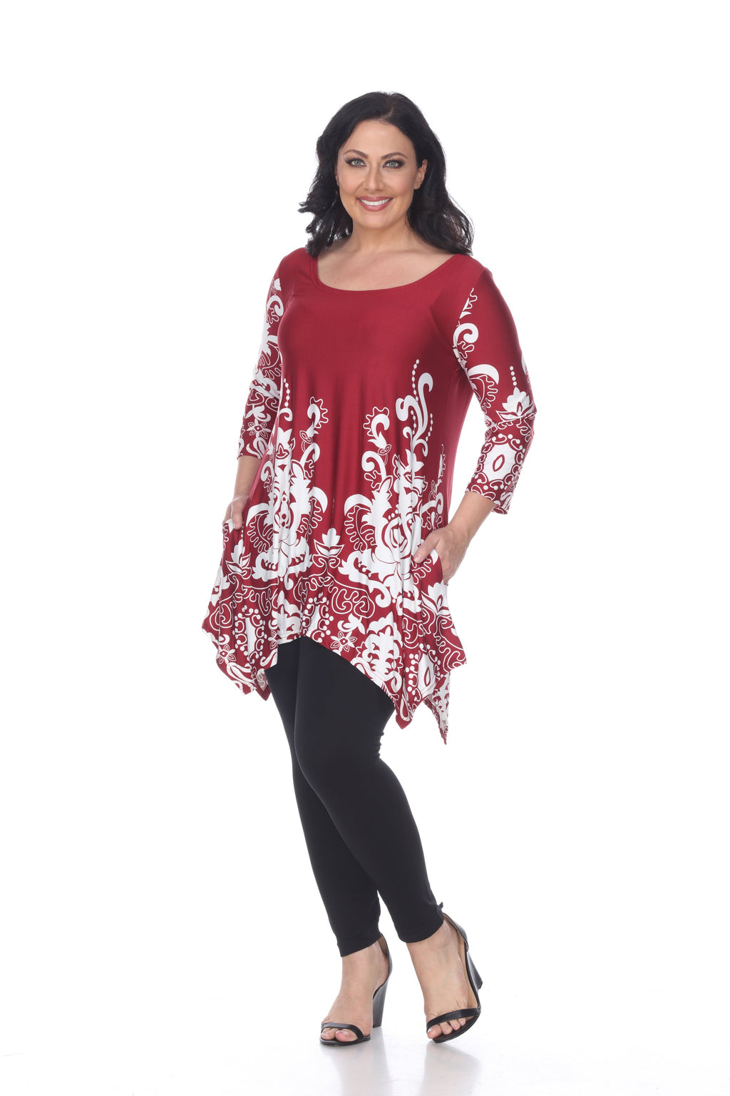 White Mark Women's Yanette Tunic Top - Plus (6 Colors Available)