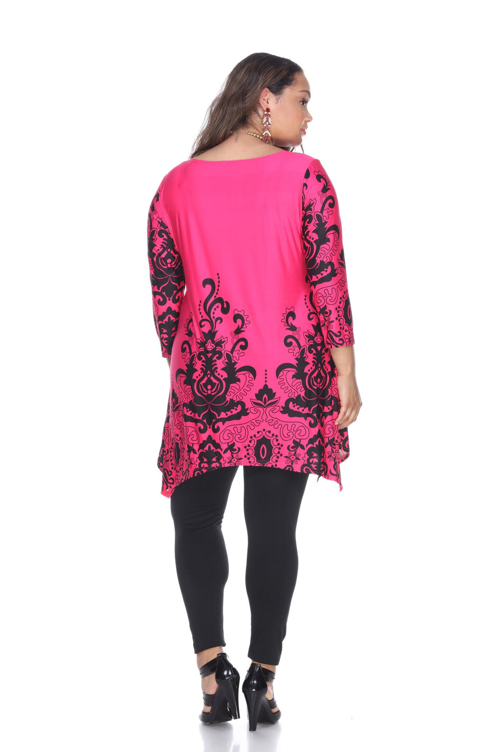 White Mark Women's Yanette Tunic Top - Plus (6 Colors Available)