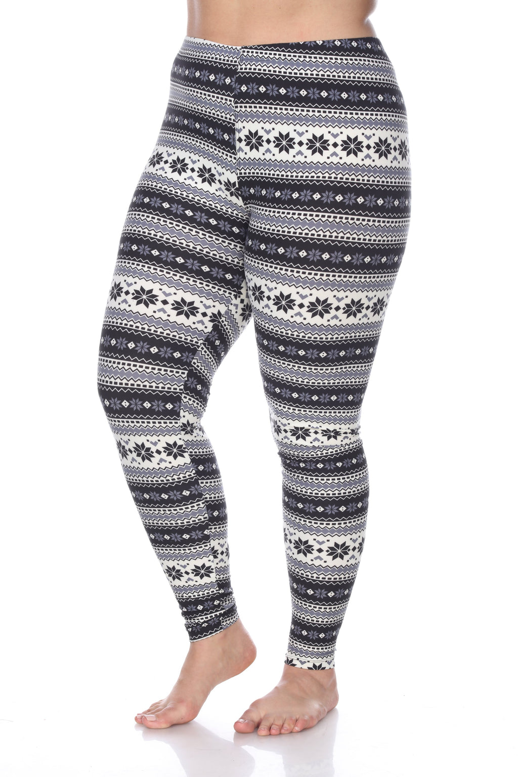 Slim Fit Printed Leggings- Plus (5 Colors Available)