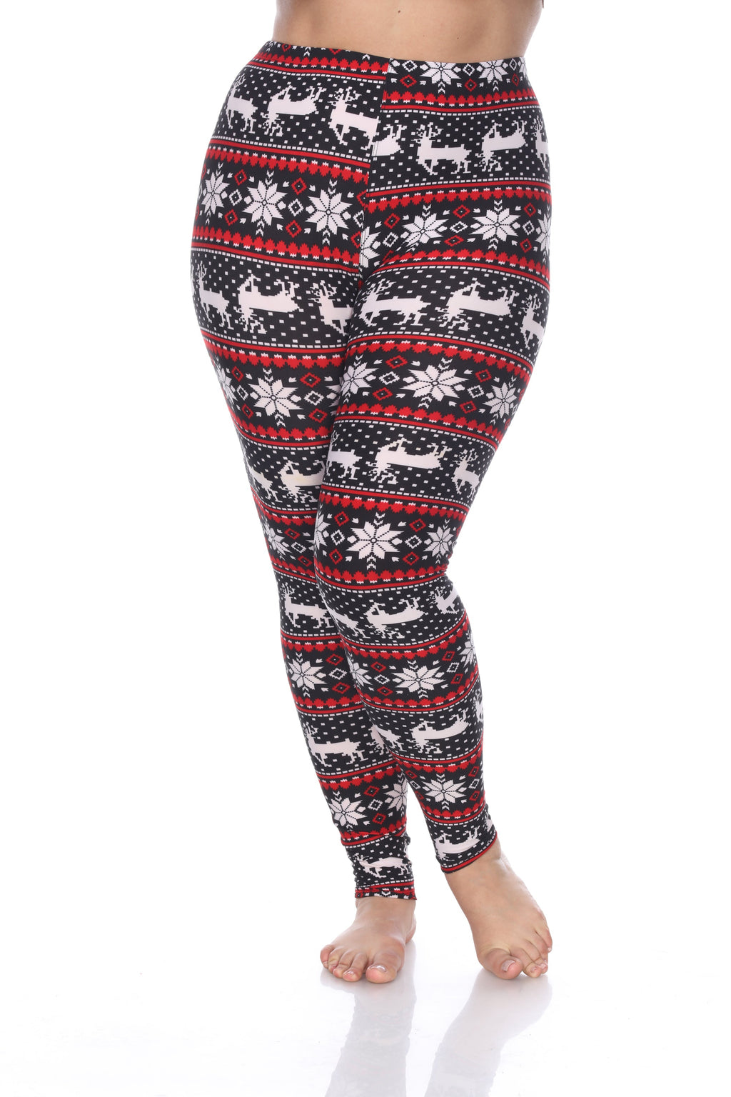 Mid Rise Printed Leggings-Plus (6 Colors Available)