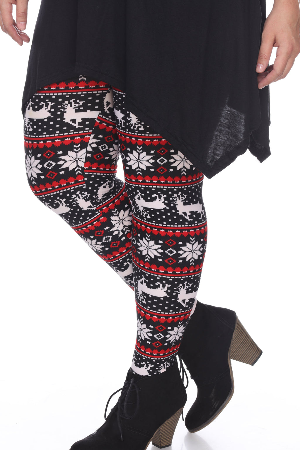 Mid Rise Printed Leggings-Plus (6 Colors Available)