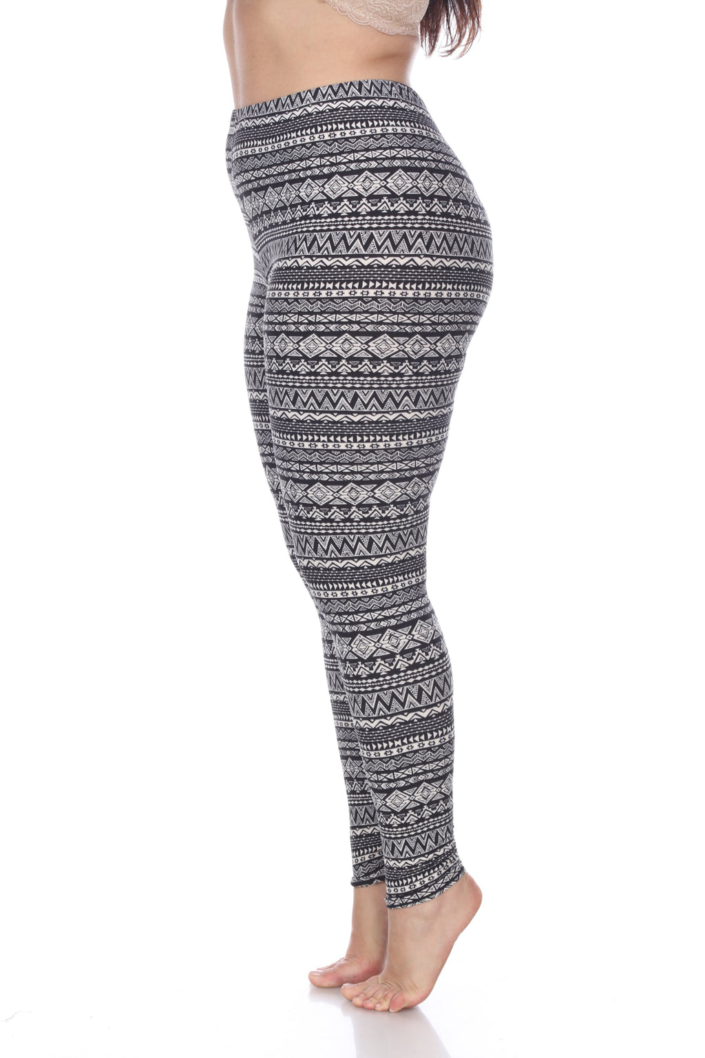 Slim Fit Printed Leggings- Plus (5 Colors Available)