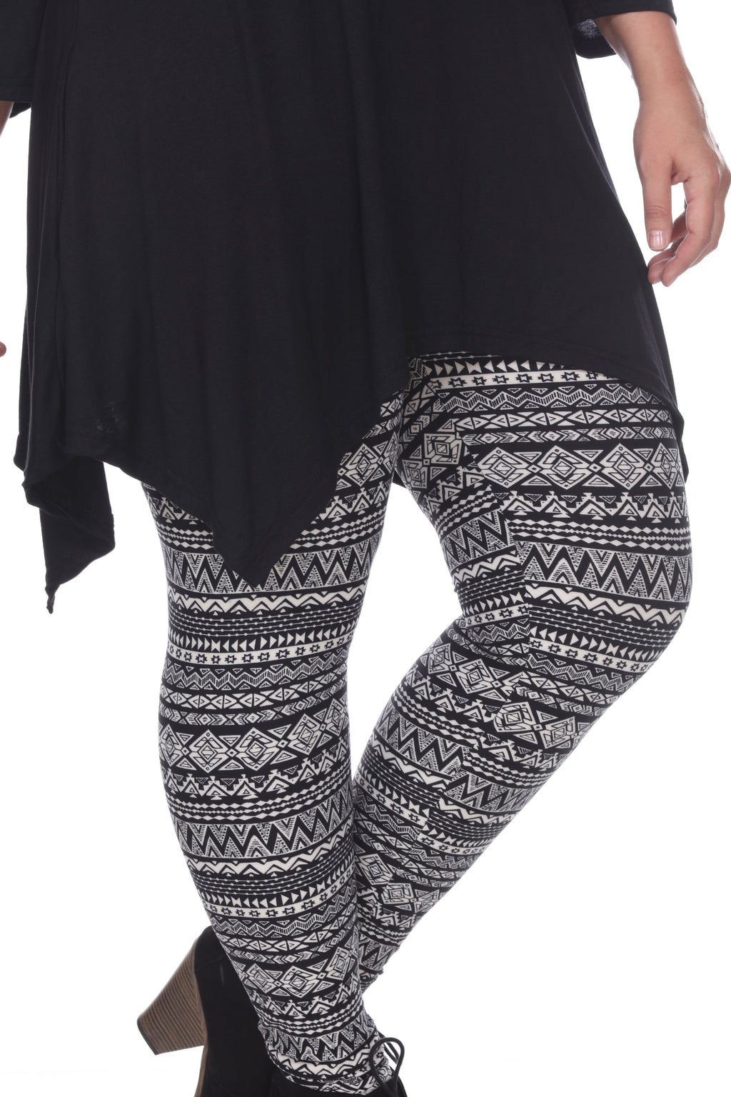 Slim Fit Printed Leggings- Plus (5 Colors Available)