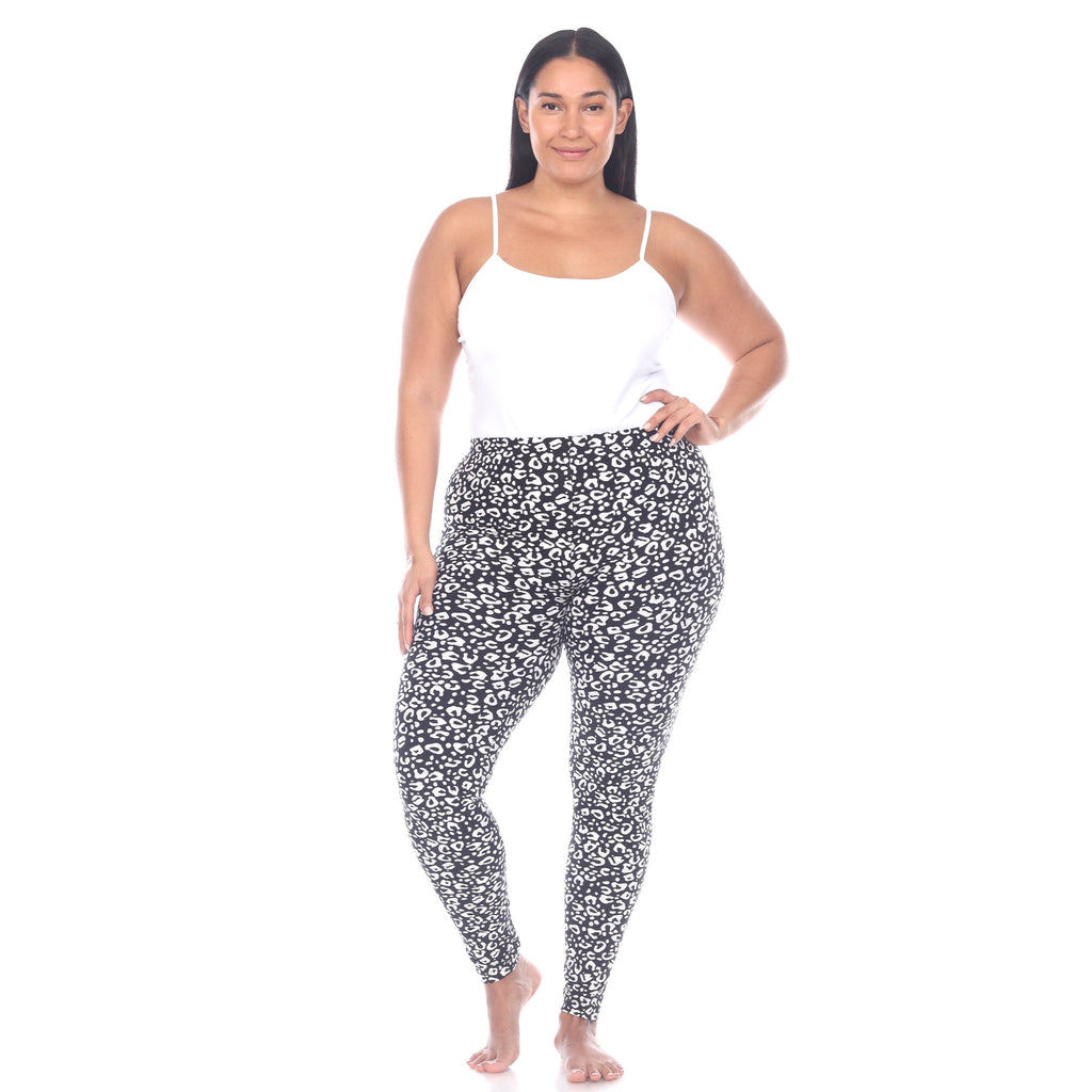 Soft Leopard Printed Leggings-Plus (5 Color Variations)