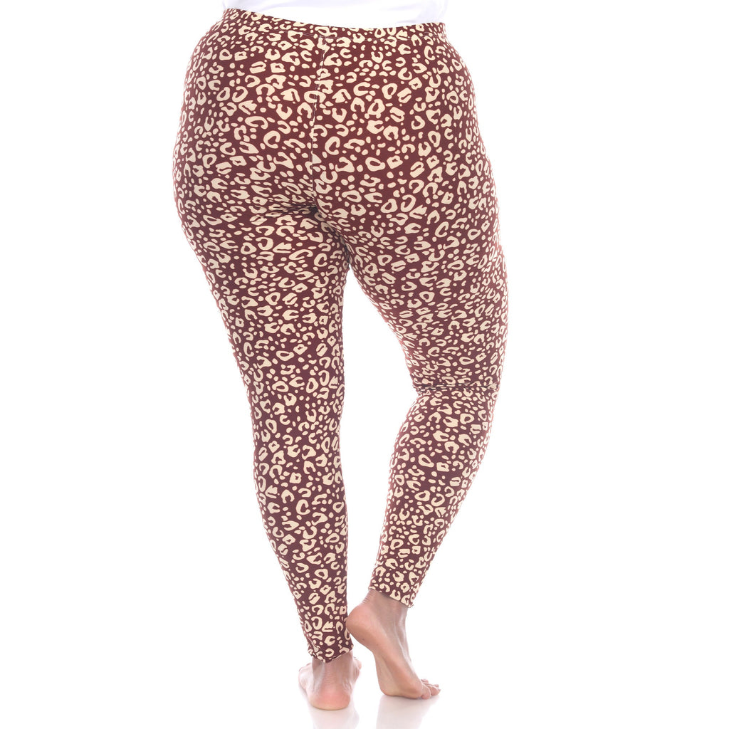 Soft Leopard Printed Leggings-Plus (5 Color Variations)