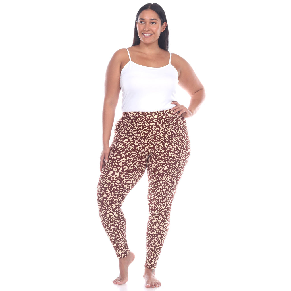 Soft Leopard Printed Leggings-Plus (5 Color Variations)