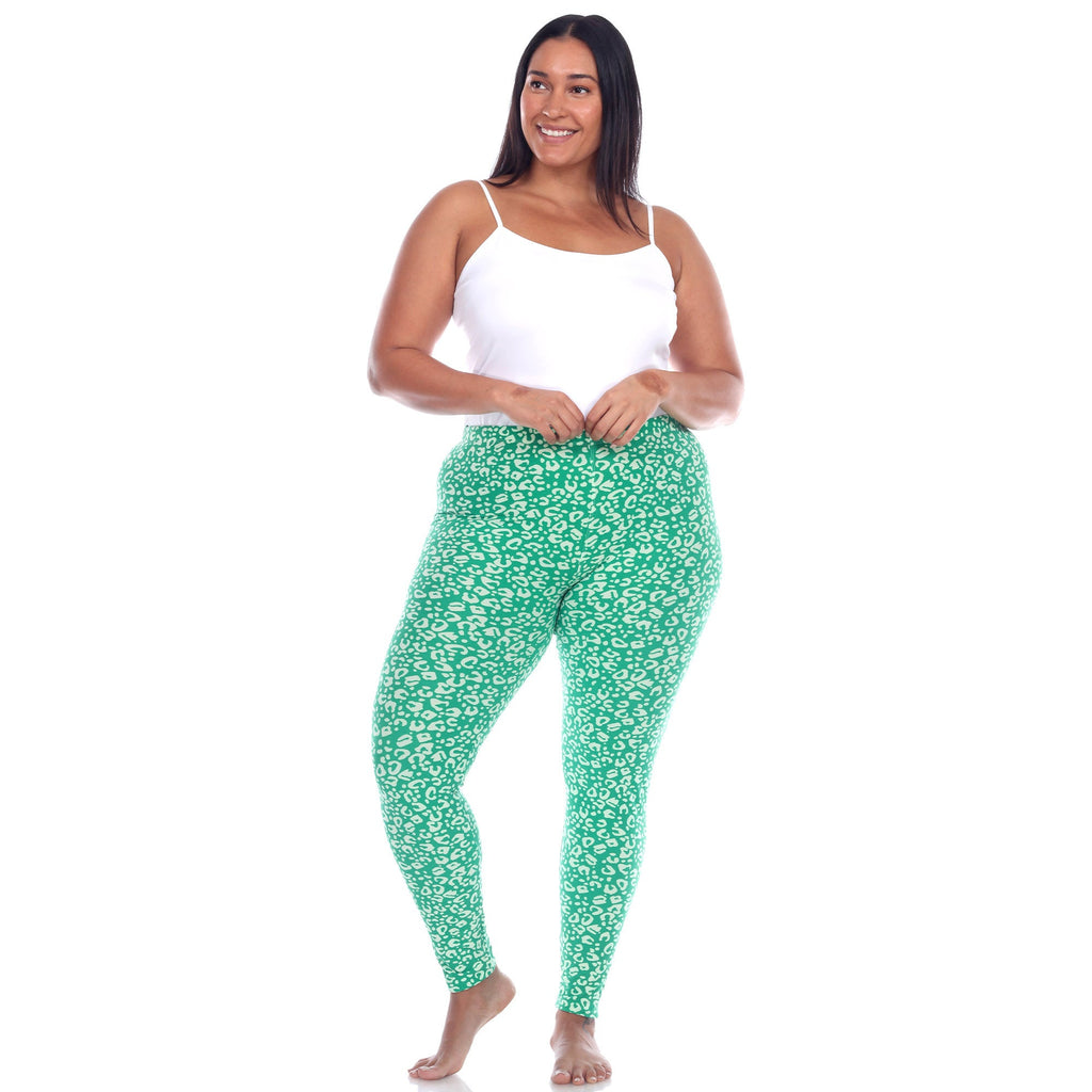 Soft Leopard Printed Leggings-Plus (5 Color Variations)