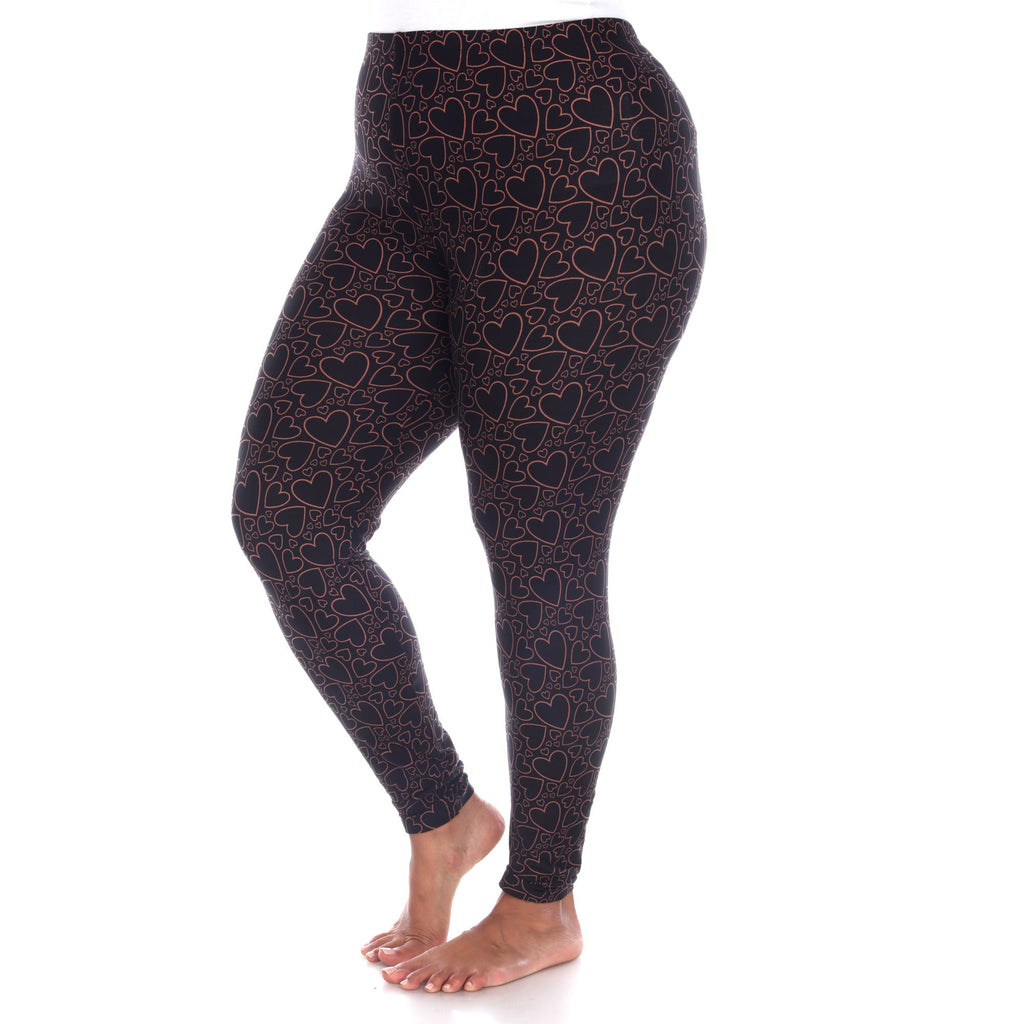 Soft Printed Leggings-Plus (3 Color Available)