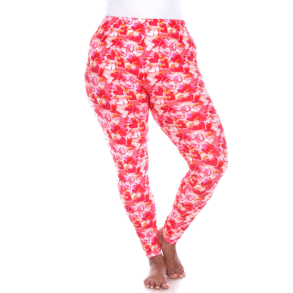 Soft Printed Leggings-Plus (3 Color Available)