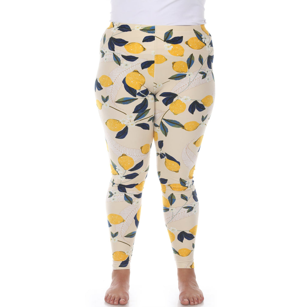 Soft Tropical Printed Leggings-Plus (4 Color Variations)