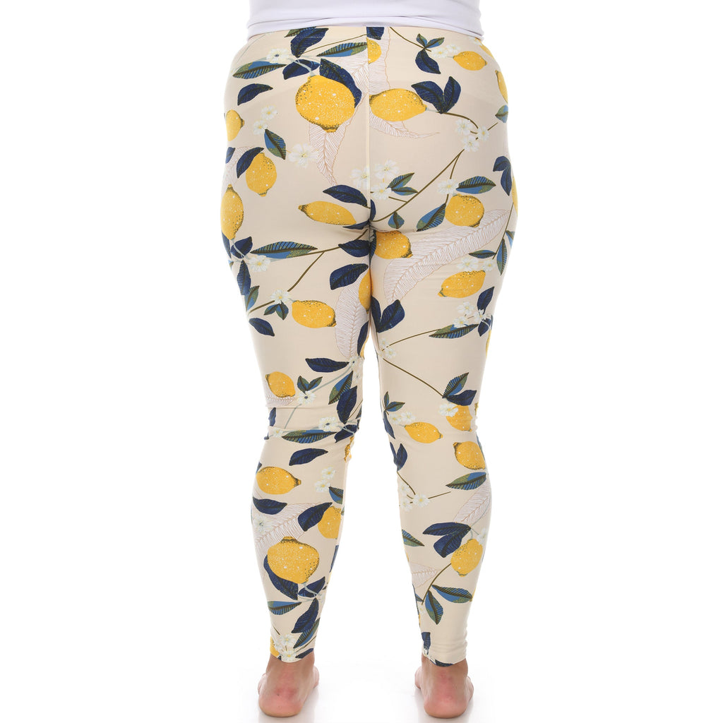 Soft Tropical Printed Leggings-Plus (4 Color Variations)