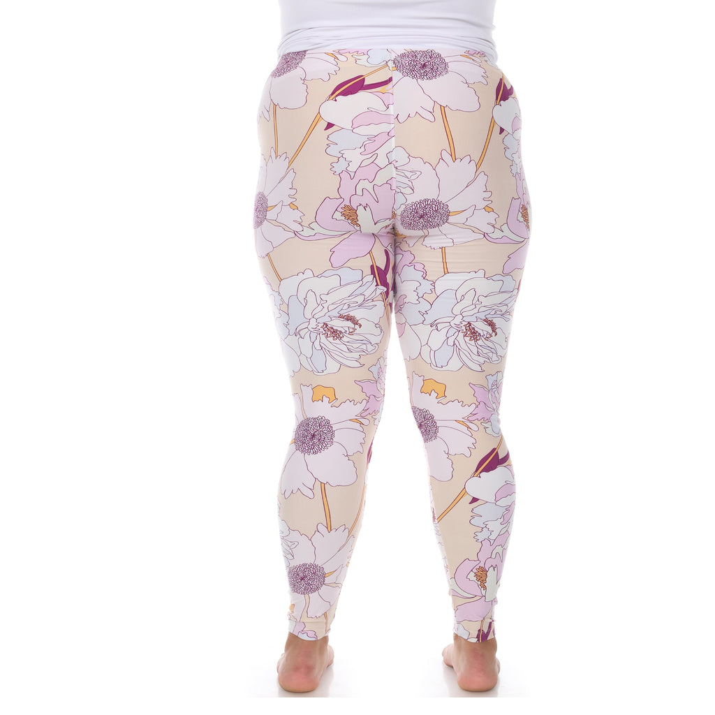 Soft Tropical Printed Leggings-Plus (4 Color Variations)