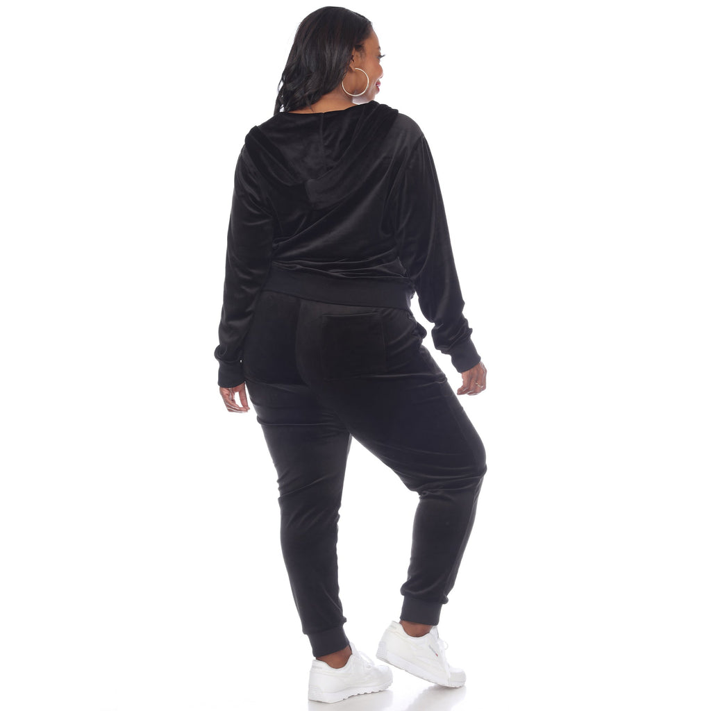 2 Piece Velour Tracksuit Set - Plus- 10 Colors Available