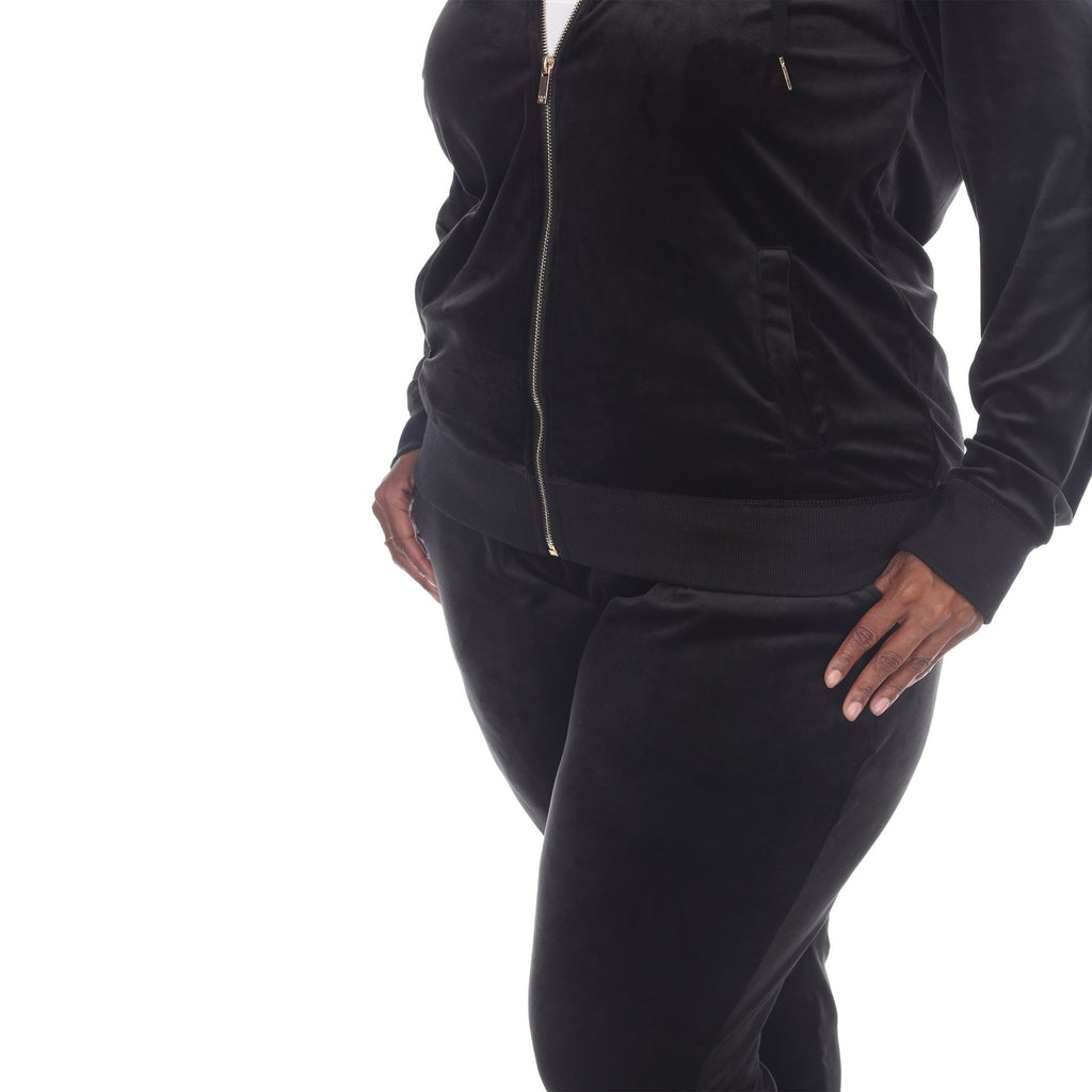 2 Piece Velour Tracksuit Set - Plus- 10 Colors Available