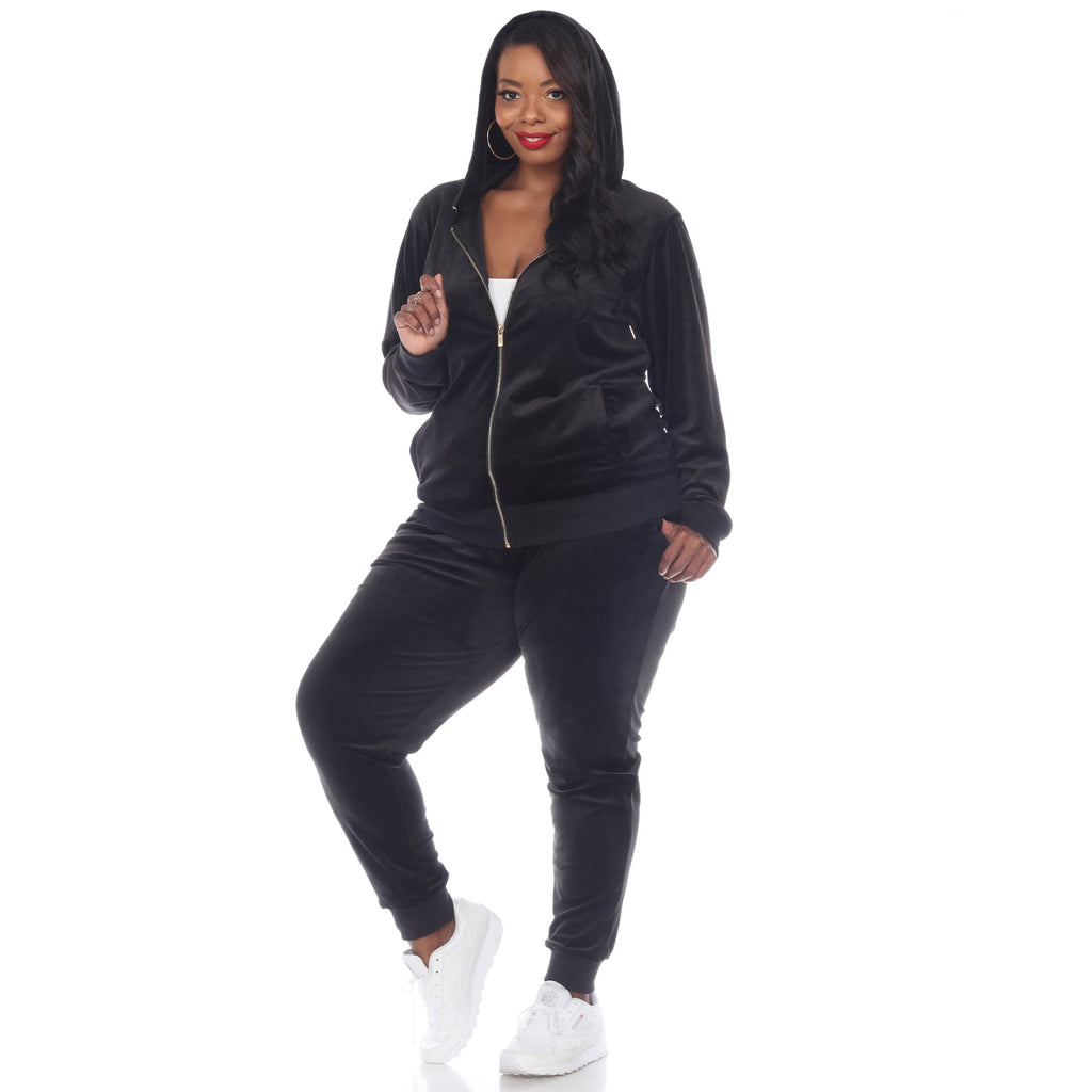 2 Piece Velour Tracksuit Set - Plus- 10 Colors Available