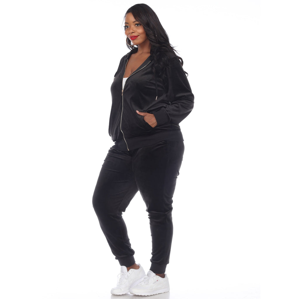 2 Piece Velour Tracksuit Set - Plus- 10 Colors Available