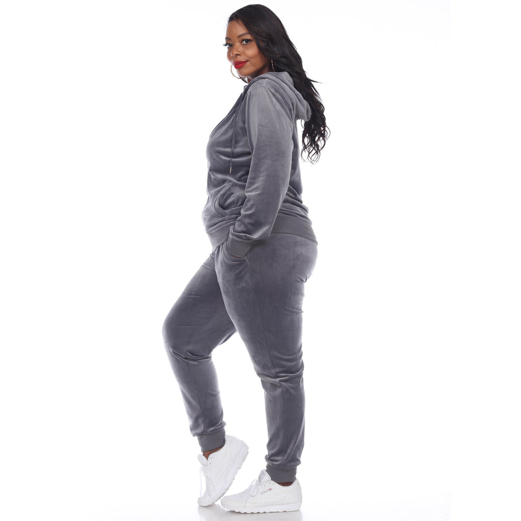 2 Piece Velour Tracksuit Set - Plus- 10 Colors Available