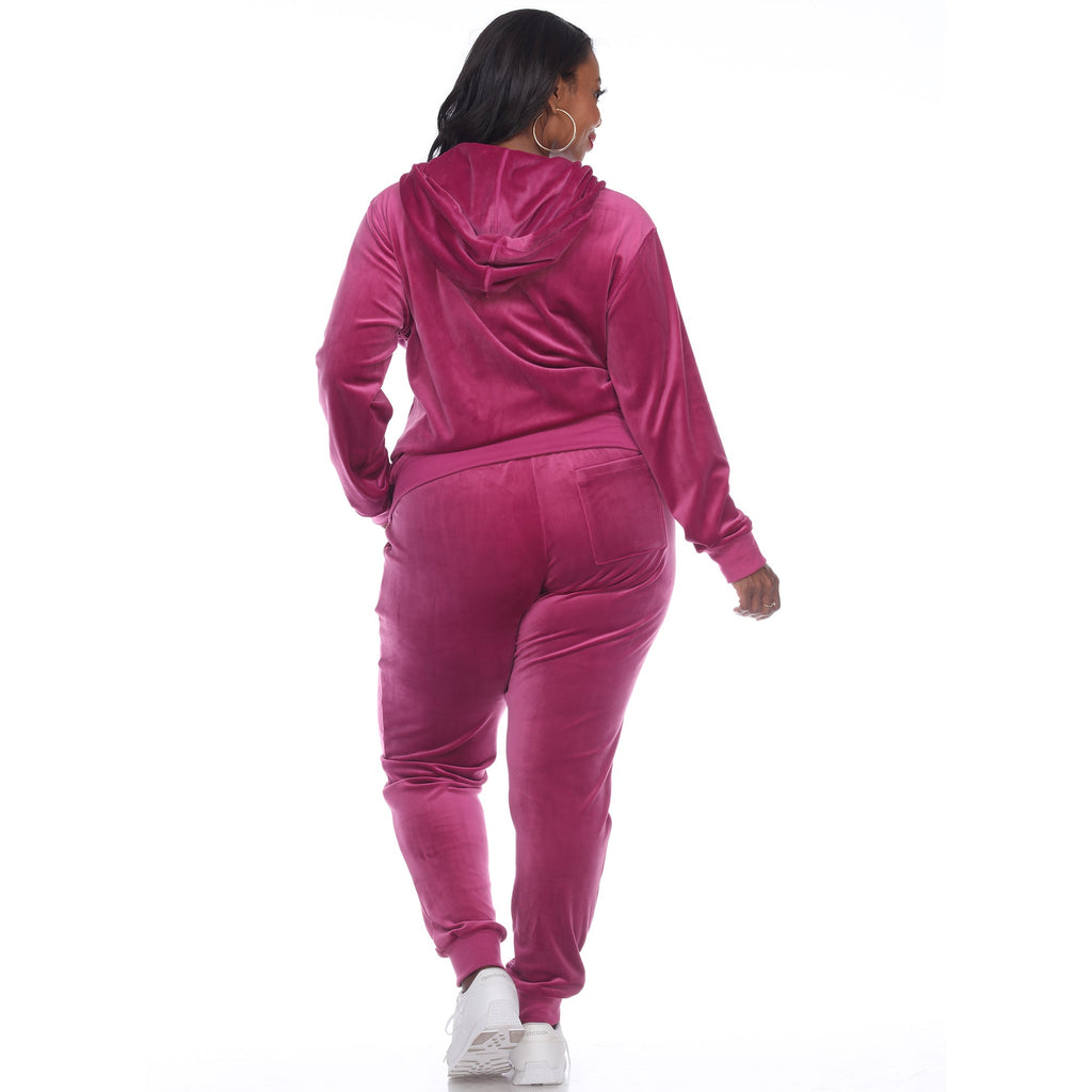 2 Piece Velour Tracksuit Set - Plus- 10 Colors Available