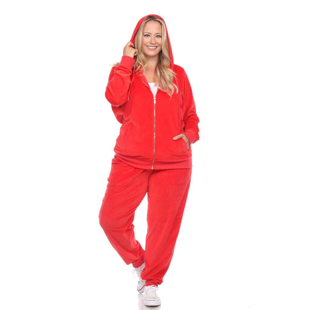 2 Piece Velour Tracksuit Set - Plus- 10 Colors Available