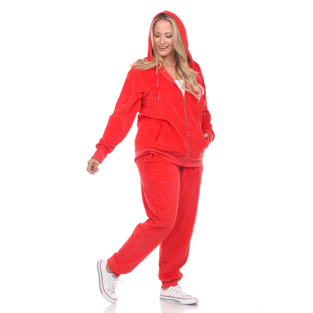 2 Piece Velour Tracksuit Set - Plus- 10 Colors Available