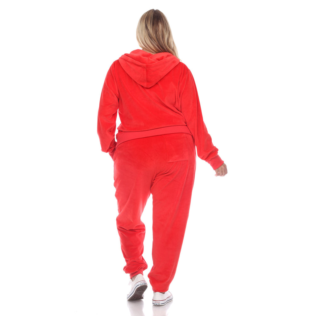 2 Piece Velour Tracksuit Set - Plus- 10 Colors Available