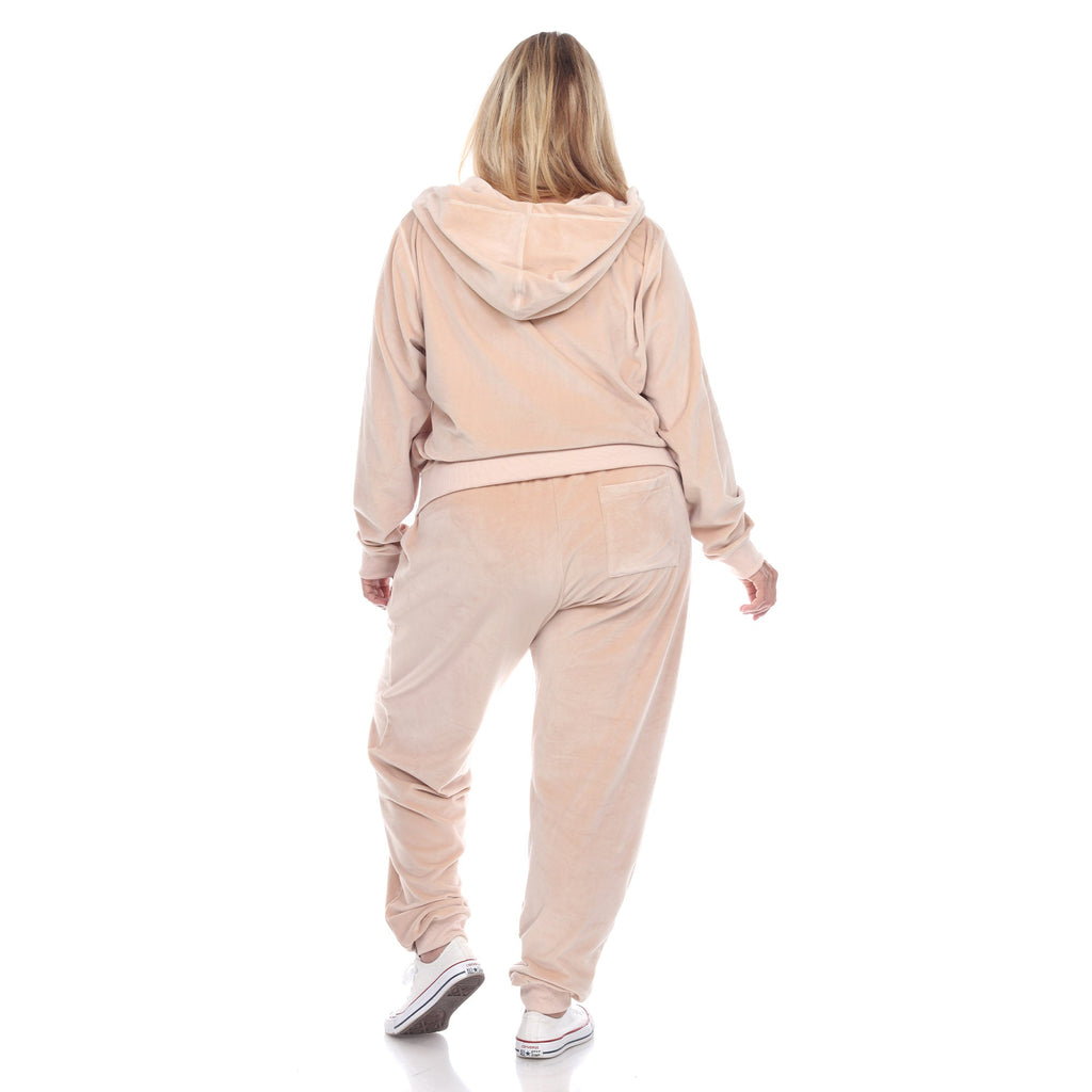 2 Piece Velour Tracksuit Set - Plus- 10 Colors Available