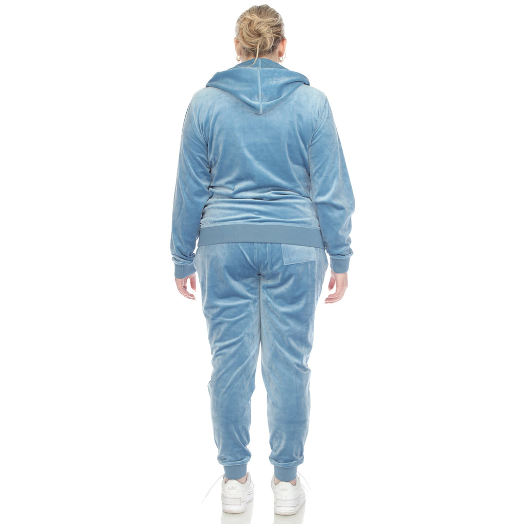 2 Piece Velour Tracksuit Set - Plus- 10 Colors Available