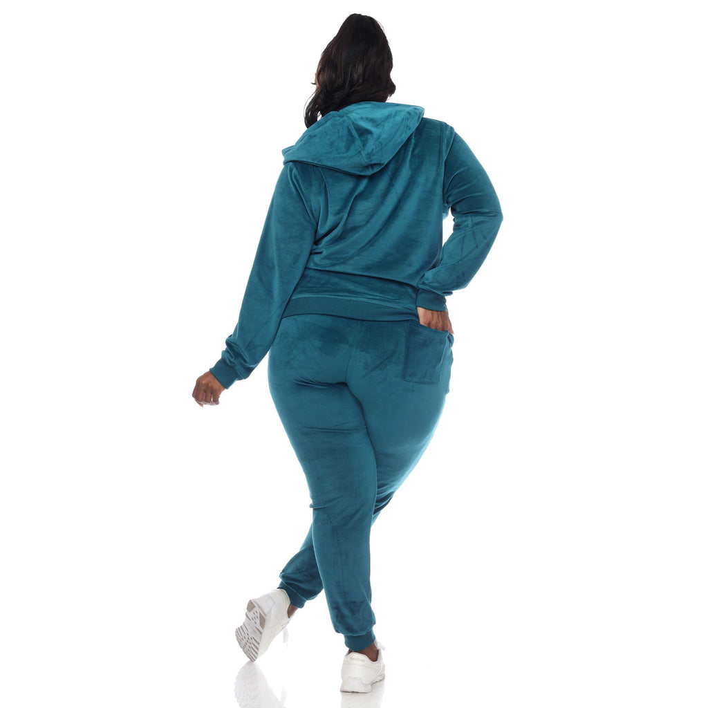 2 Piece Velour Tracksuit Set - Plus- 10 Colors Available