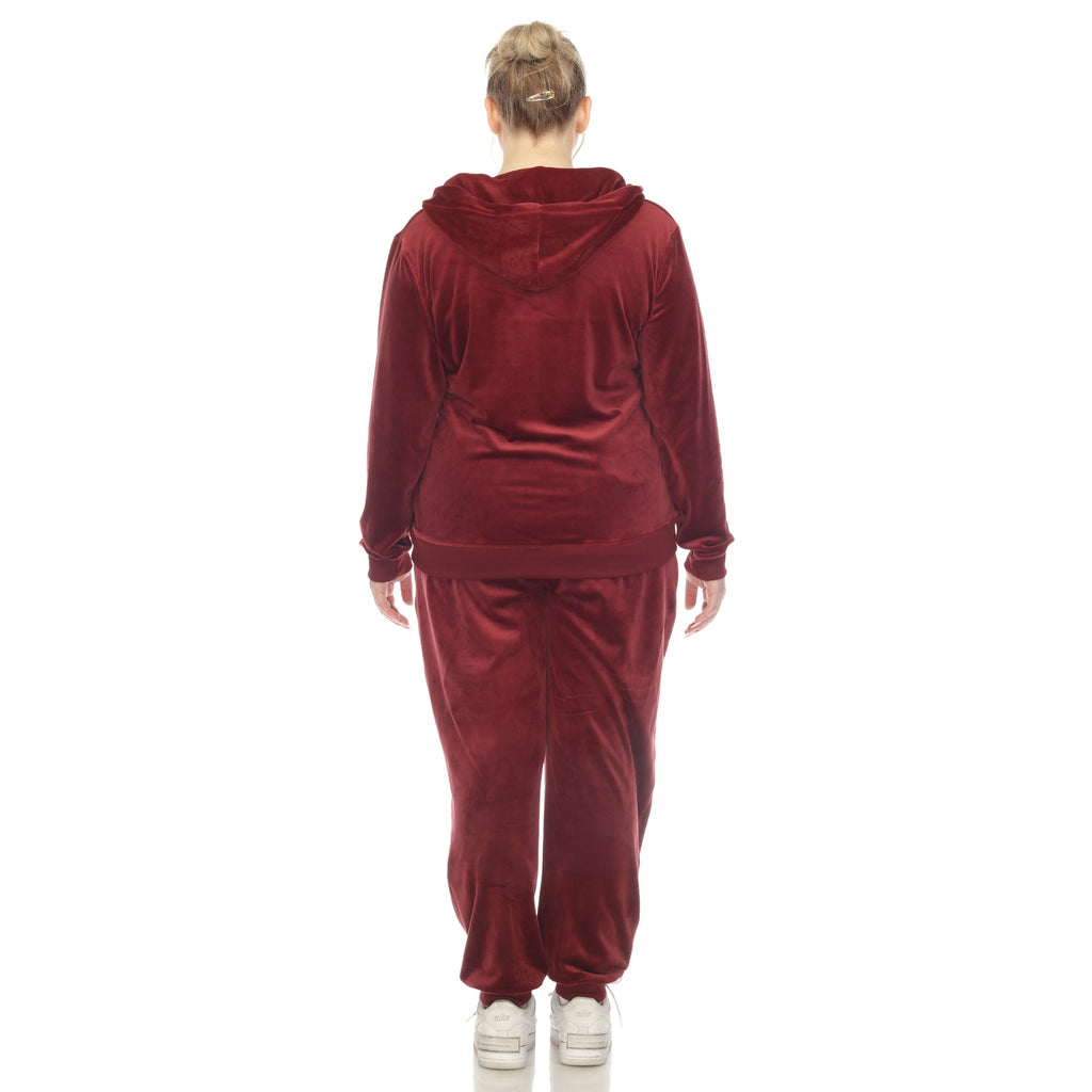 2 Piece Velour Tracksuit Set - Plus- 10 Colors Available