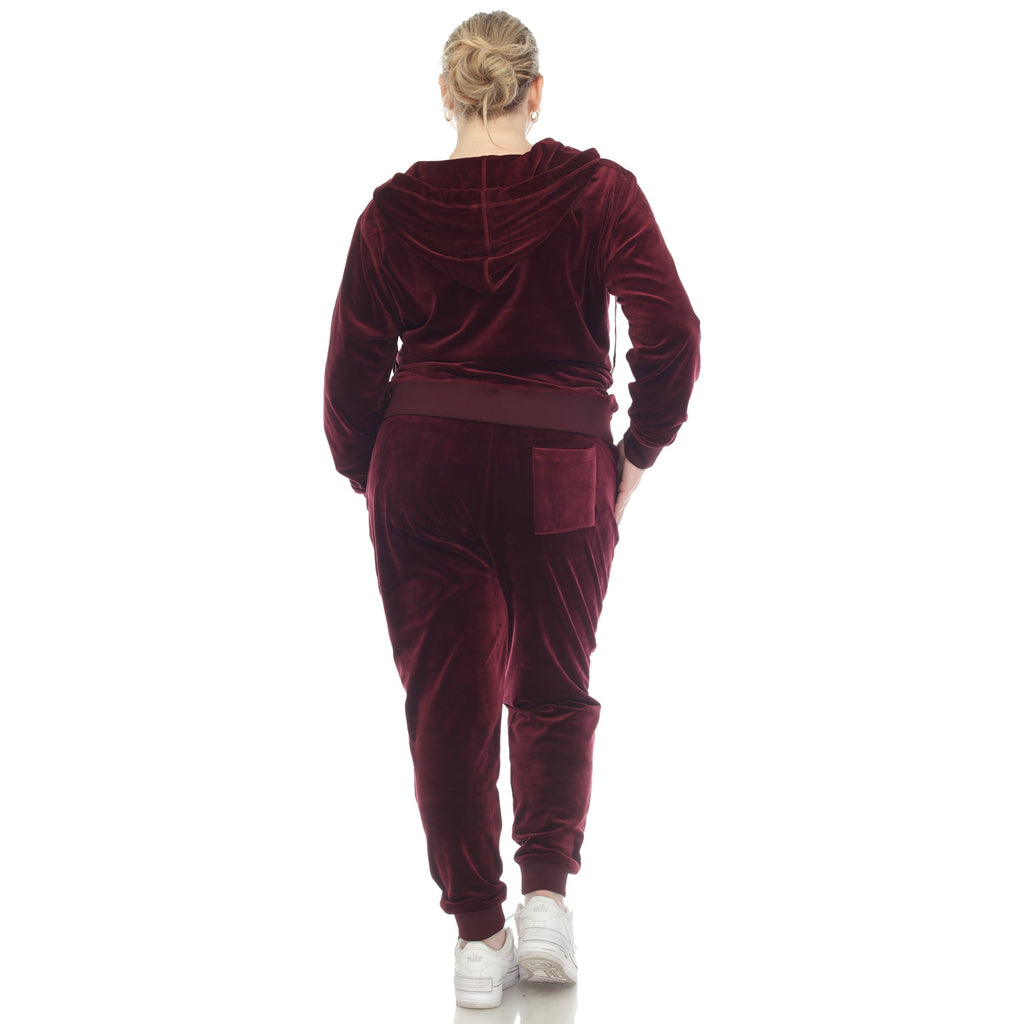 2 Piece Velour Tracksuit Set - Plus- 10 Colors Available