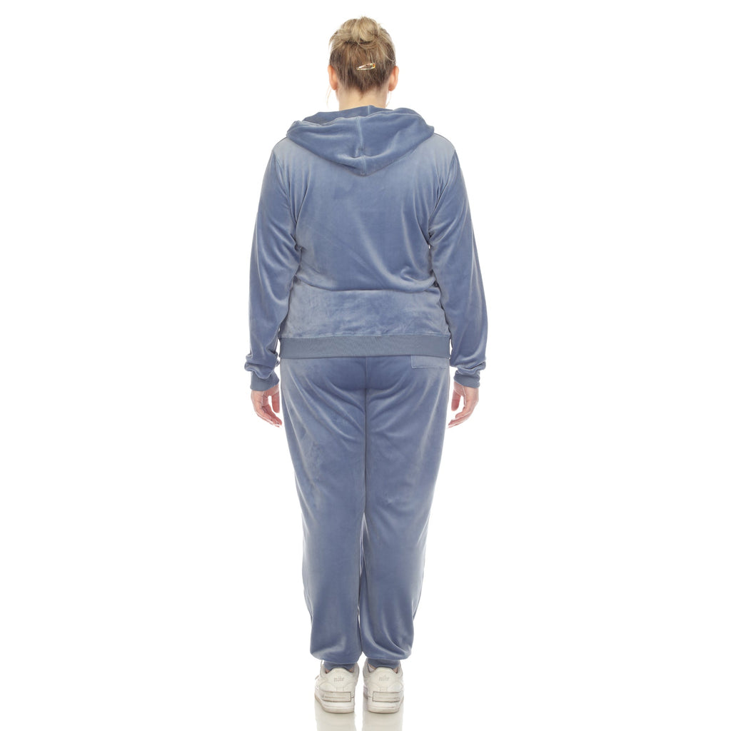 2 Piece Velour Tracksuit Set - Plus- 10 Colors Available