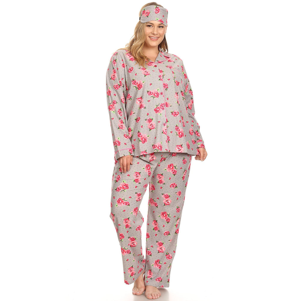 Three-Piece Pajama Set - Plus