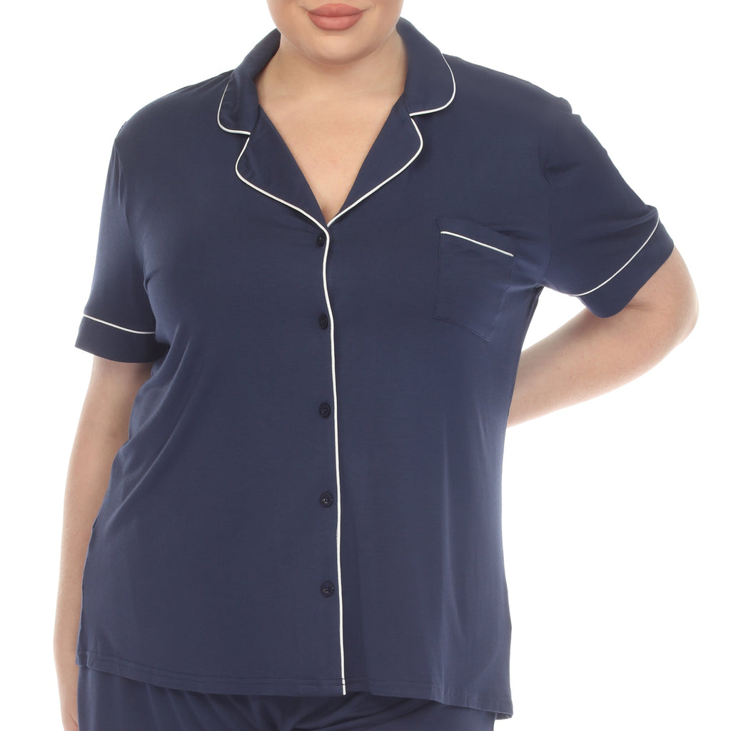 Short Sleeve Bamboo Pajama Set - Plus