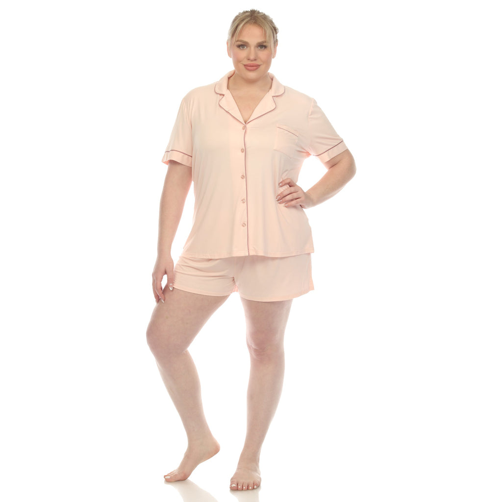 Short Sleeve Bamboo Pajama Set - Plus