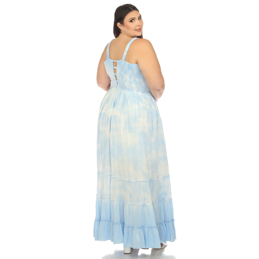 Smocked Ruffle Maxi Dress - Plus