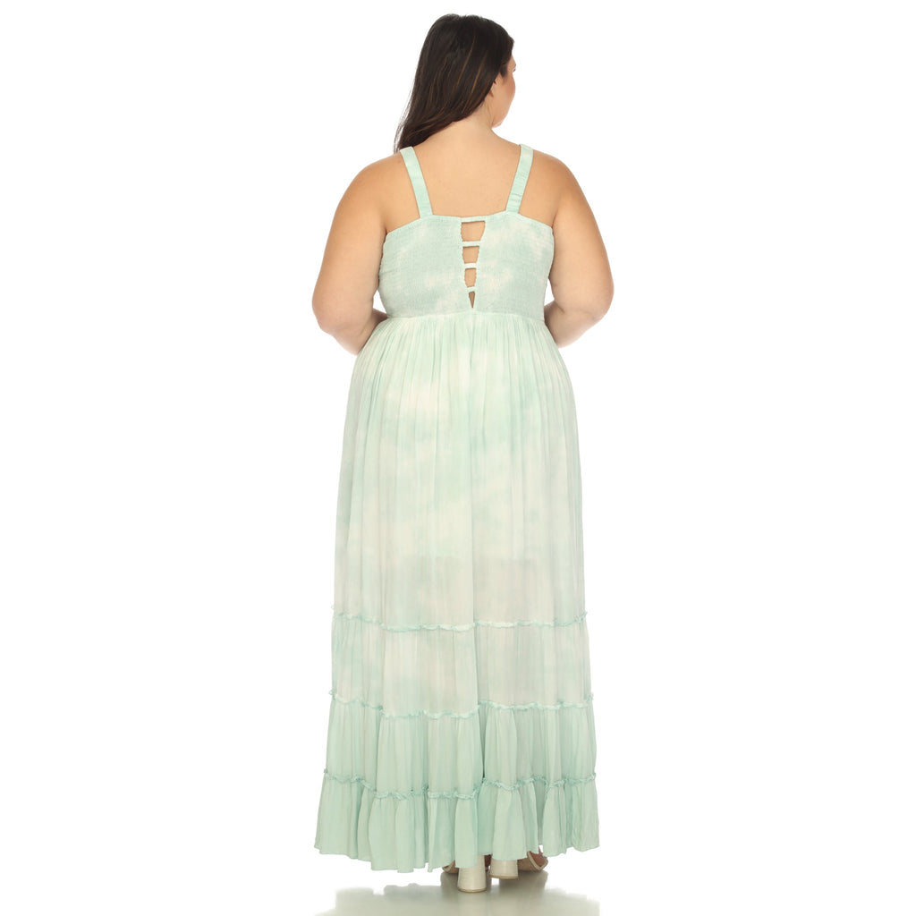 Smocked Ruffle Maxi Dress - Plus