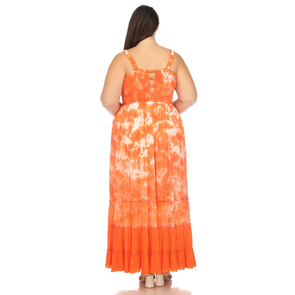 Smocked Ruffle Maxi Dress - Plus